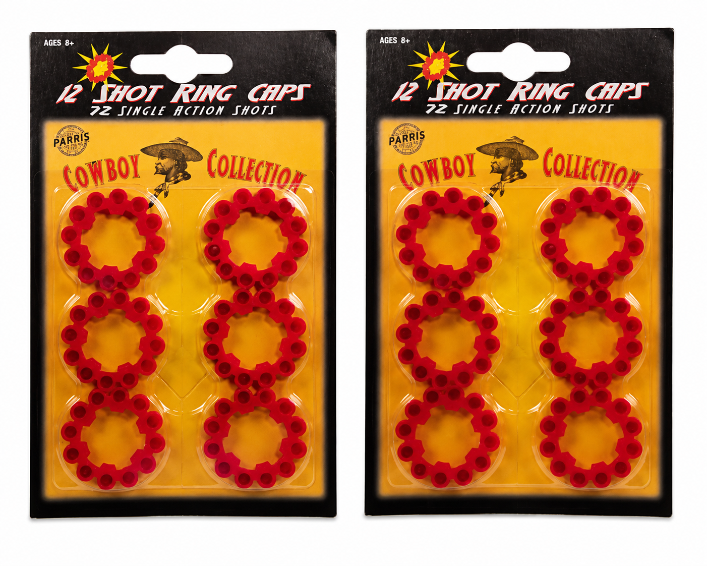 Parris 12 Shot Ring Caps Refill – 2 Pack (144 Shots Total) Made in Germany Toy Cap Gun Ammo
