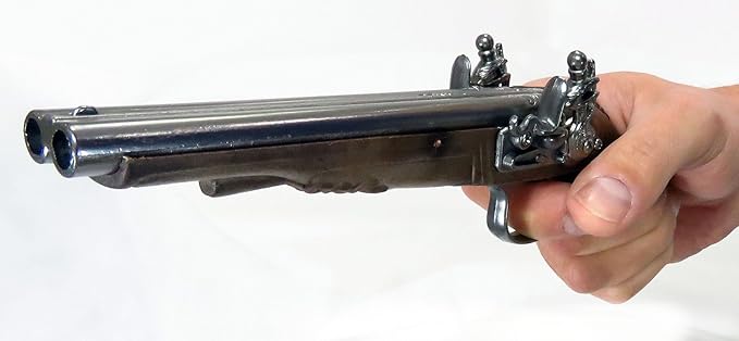 Gonher Caribbean Pirate Pistol – Double Barrel Pirate Toy Replica with Decorative Handle