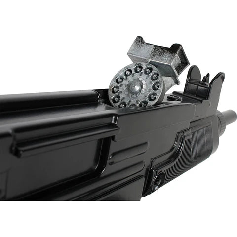 Gonher UZI M-134 Replica Cap Gun – 12 Shot Ring Cap Submachine Gun with Sling Made in Spain