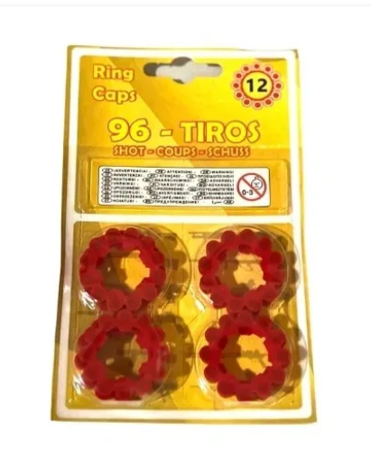 Gonher 12 Shot Ring Caps Refill – 96 Shots Total (Made in Germany) Toy Cap Gun Ammo