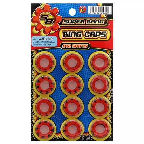Super Bang 8 Shot Ring Caps Refill – 192 Shots Total Toy Cap Gun Ammo