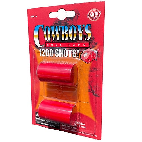 Parris Cowboys Paper Roll Caps Refill – 1200 Shots Total (Made in Germany) Toy Cap Gun Ammo