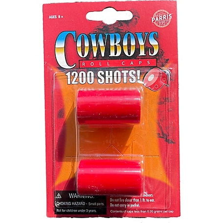 Parris Cowboys Paper Roll Caps Refill – 1200 Shots Total (Made in Germany) Toy Cap Gun Ammo