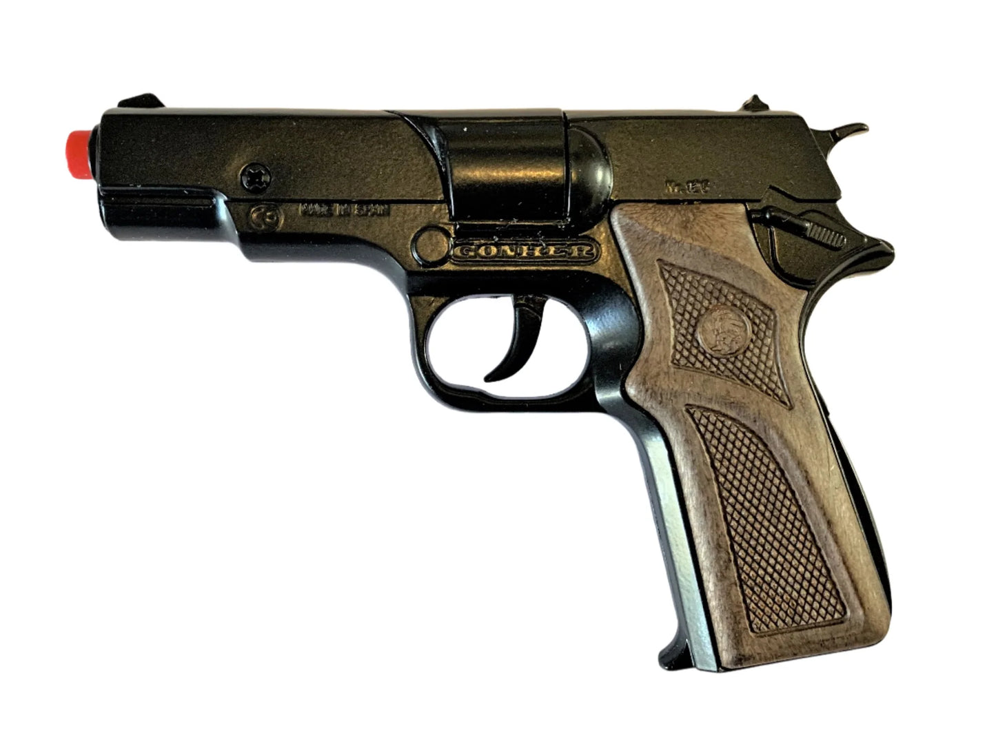 Gonher Colt Government Style 1911 Cap Gun – 8 Shot Die-Cast Toy Pistol Black Made in Spain