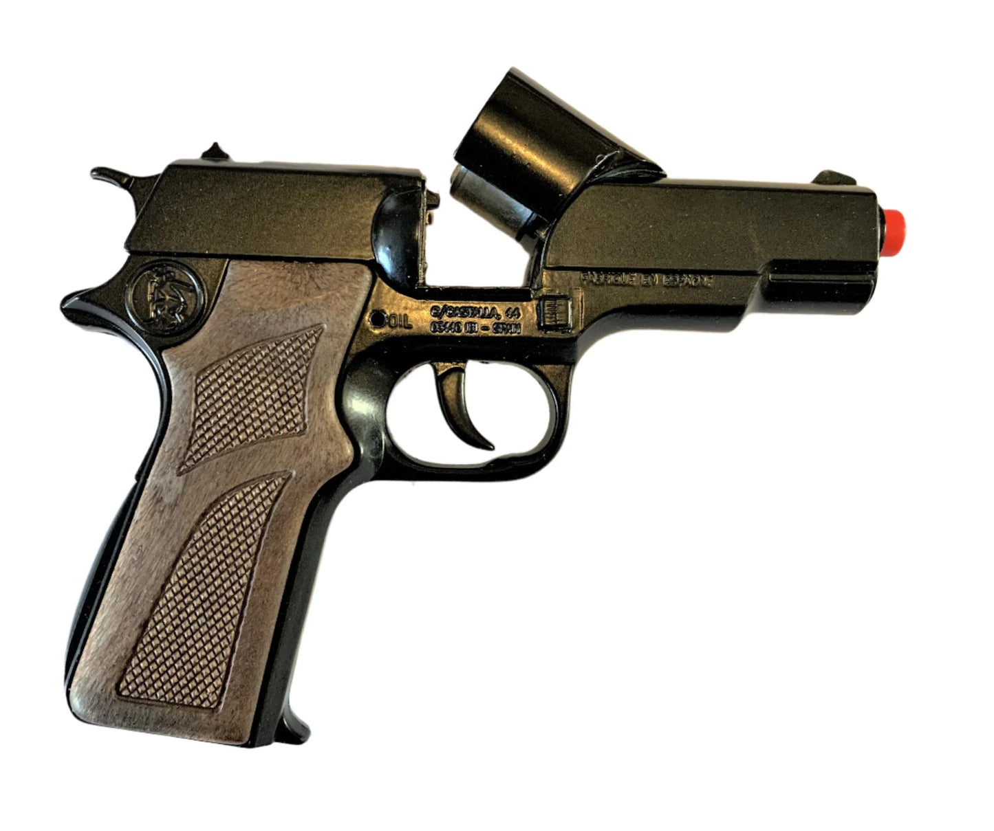 Gonher Colt Government Style 1911 Cap Gun – 8 Shot Die-Cast Toy Pistol Black Made in Spain