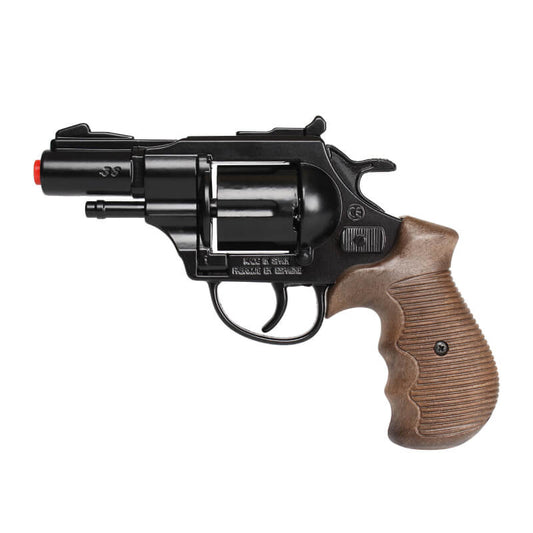 Gonher Police Detective Snub Nose Revolver – 12 Shot Die-Cast Toy Cap Gun Made in Spain