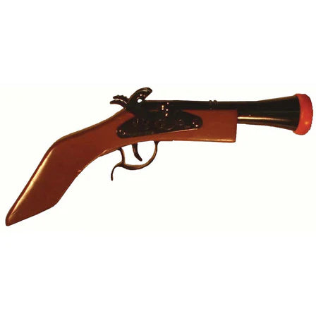 Parris Colonial Double Percussion Pirate Pistol – Wooden Toy Cap Gun (10 Inch)