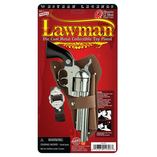 Parris Lawman Holster Set – Western Toy Cap Gun Revolver with Holster