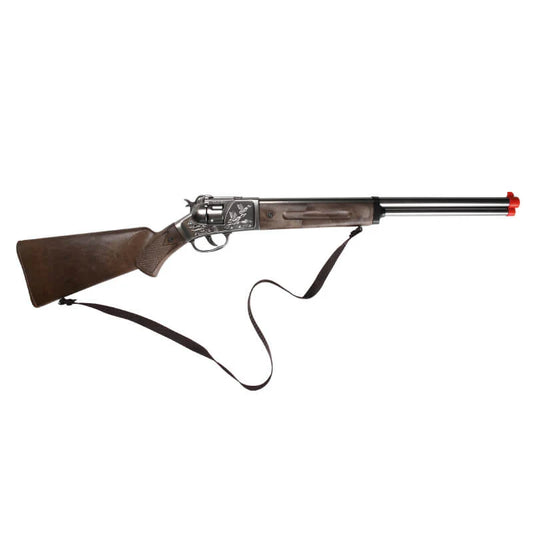 Gonher Cowboy Revolver Rifle – 12 Shot Ring Cap Rifle Silver Made in Spain