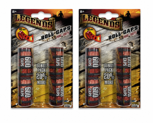 Jaru Paper Roll Caps Refill – 2 Pack (4800 Shots Total) Made in Germany Toy Cap Gun Ammo
