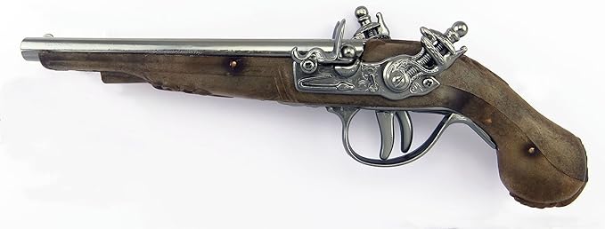 Gonher Caribbean Pirate Pistol – Double Barrel Pirate Toy Replica with Decorative Handle
