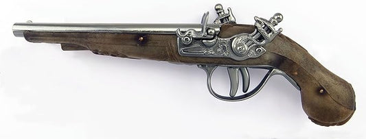 Gonher Caribbean Pirate Pistol – Double Barrel Pirate Toy Replica with Decorative Handle