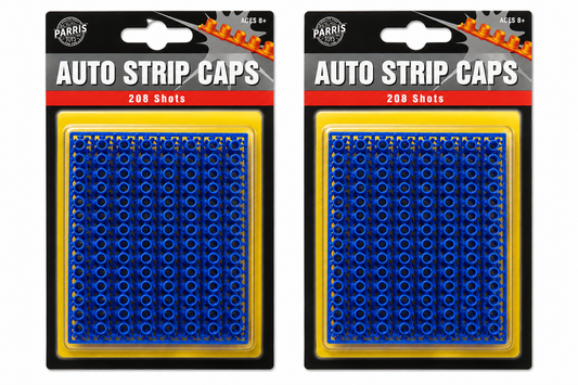 Parris Single Shot Strip Caps Refill – 2 Pack (416 Shots Total) Made in Germany Toy Cap Gun Ammo