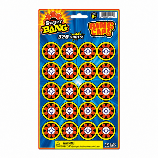 Super Bang 8 Shot Ring Caps Refill – 320 Shots Total Toy Cap Gun Ammo