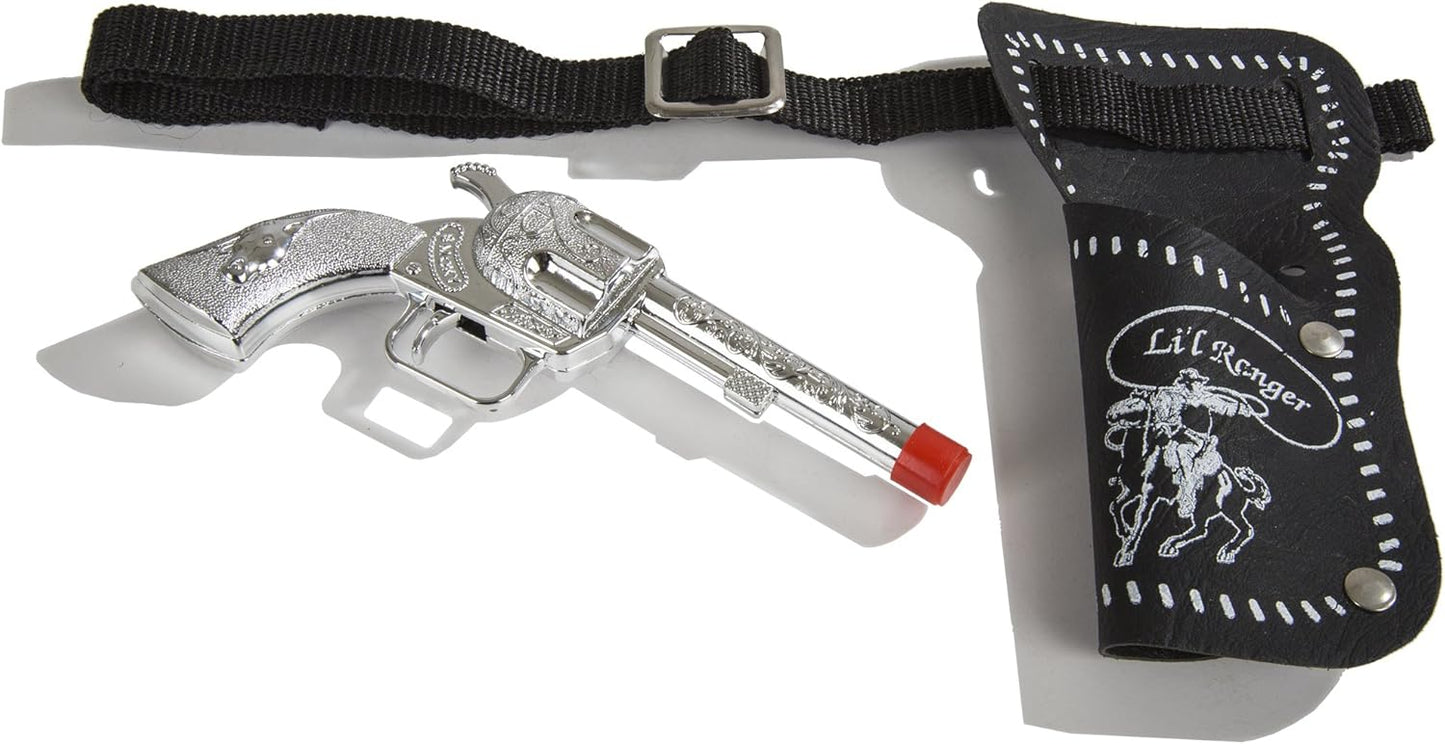 Parris Li'l Ranger Double Holster Set – Die Cast Toy Cap Pistols with Belt and Holsters