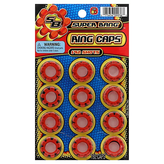 Super Bang 8 Shot Ring Caps Refill – 192 Shots Total Toy Cap Gun Ammo