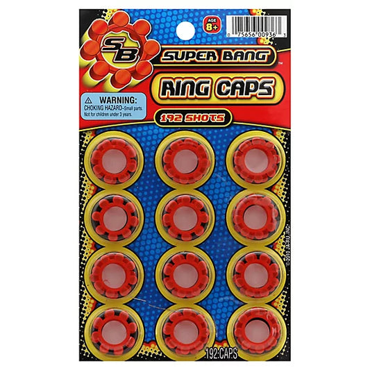 Super Bang 8 Shot Ring Caps Refill – 192 Shots Total Toy Cap Gun Ammo