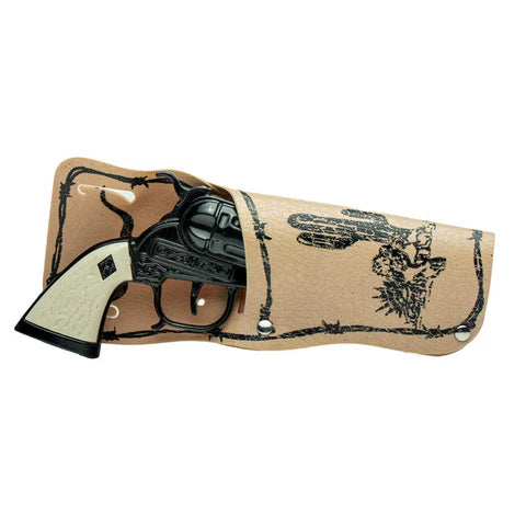 Outlaw Single Holster Set – Black 8 Shot Toy Cap Gun with Holster