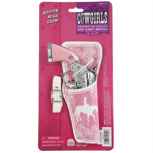 Parris Western Girl Holster Set – Pink Toy Cap Gun with Holster and Belt