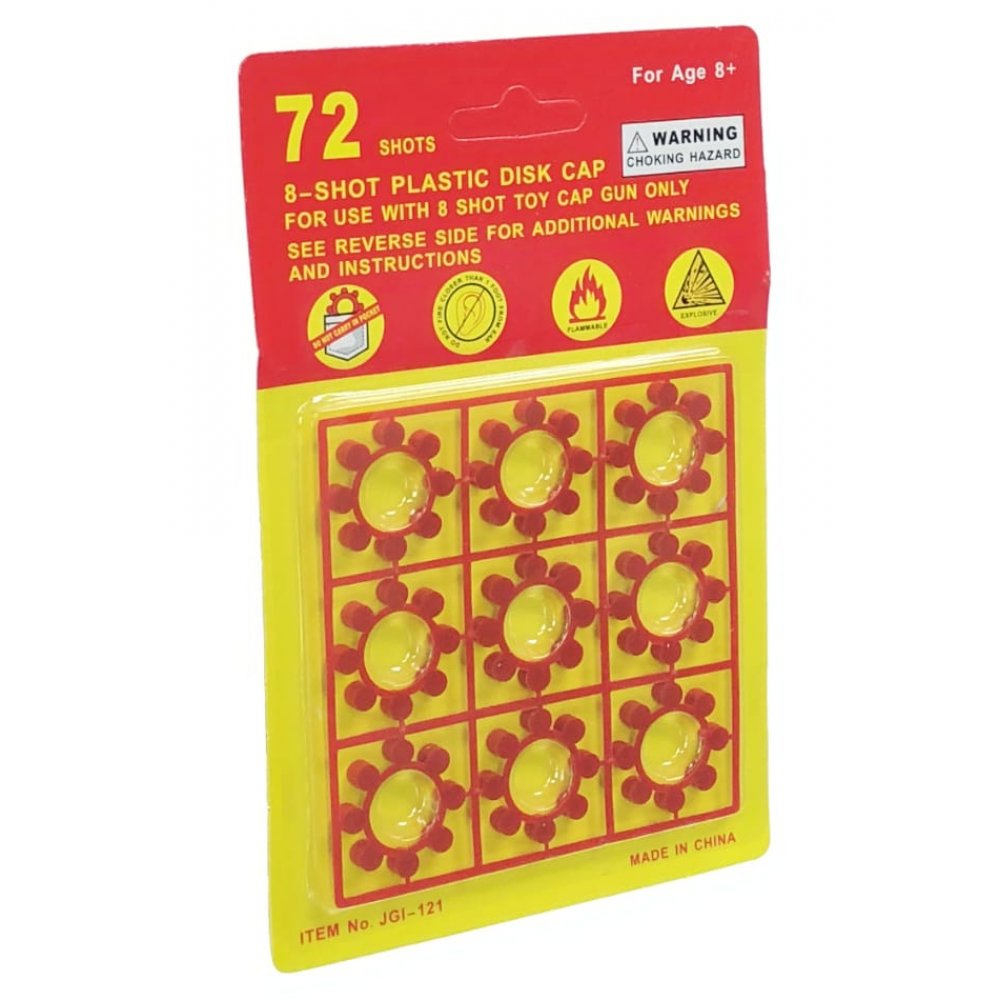 8 Shot Ring Caps 72 Shots 9 Red Rings : Cap Guns Refills