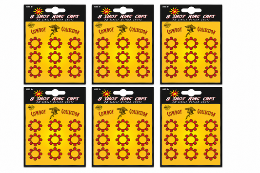 Parris 8 Shot Ring Caps Refill – 6 Pack (432 Shots Total) Made in Germany Toy Cap Gun Ammo