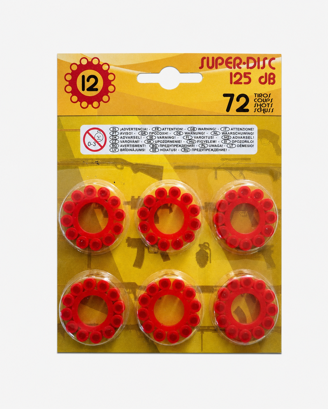 Gonher 12 Shot Ring Caps Refill – 72 Shots Total (Made in Germany) Toy Cap Gun Ammo