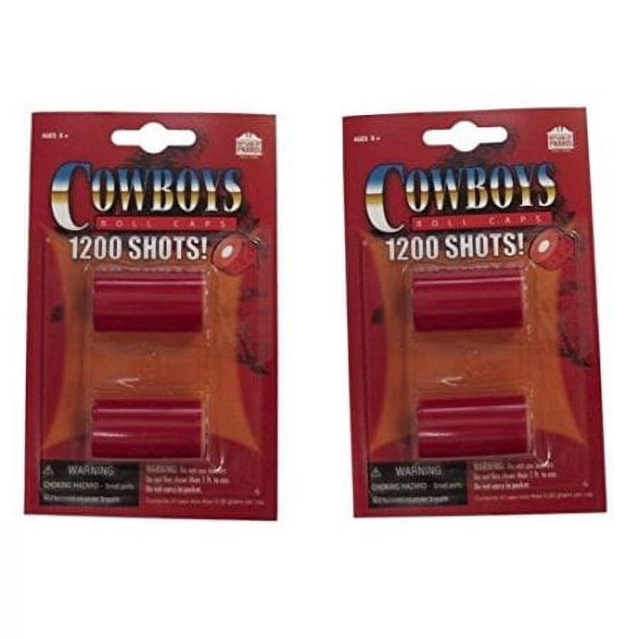 Parris Cowboys Paper Roll Caps Refill – 2 Pack (2400 Shots Total) Made in Germany Toy Cap Gun Ammo