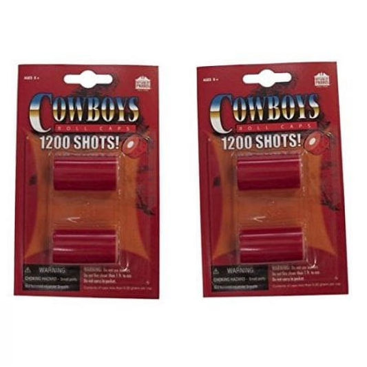 Parris Cowboys Paper Roll Caps Refill – 2 Pack (2400 Shots Total) Made in Germany Toy Cap Gun Ammo