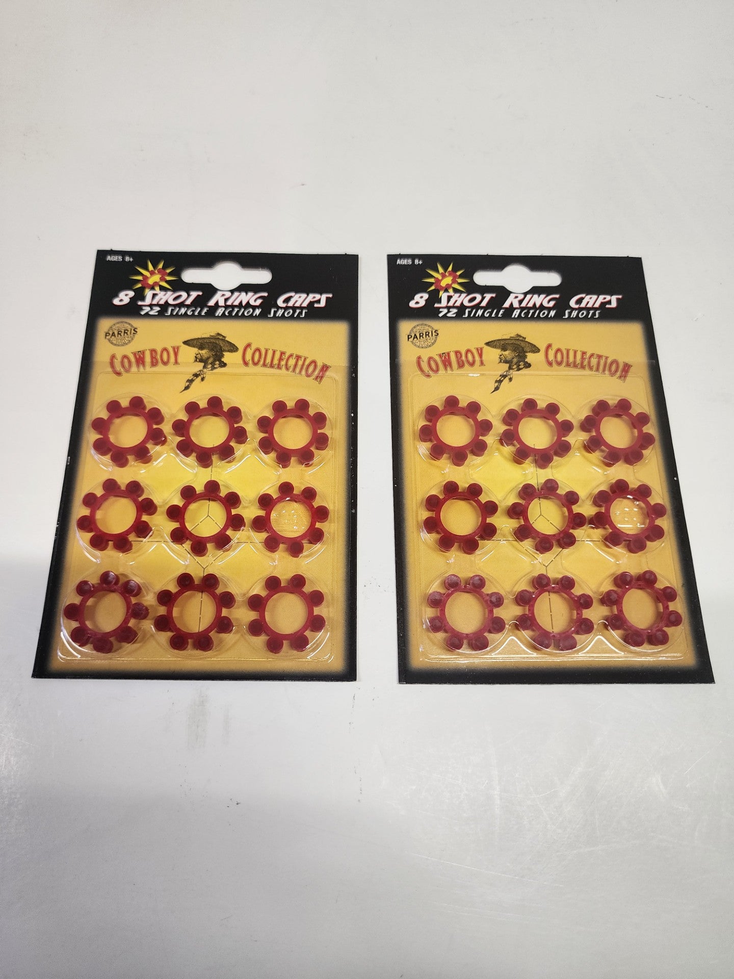 Parris 8 Shot Ring Caps Refill – 2 Pack (144 Shots Total) Made in Germany Toy Cap Gun Ammo