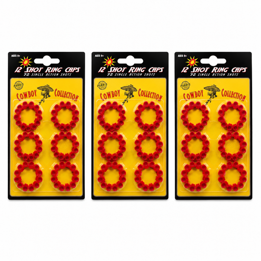 Parris 12 Shot Ring Caps Refill – 3 Pack (216 Shots Total) Made in Germany Toy Cap Gun Ammo