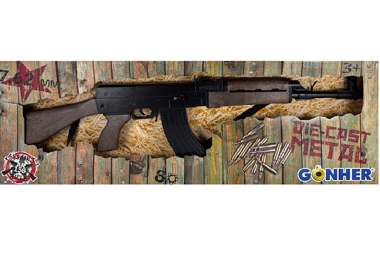 Gonher Command VZ58 Style Cap Rifle – 8 Shot Military Toy Rifle Made in Spain