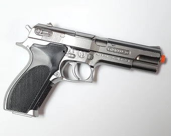 Gonher S&W Style Police Revolver – 8 Shot Die-Cast Toy Cap Gun Silver Made in Spain