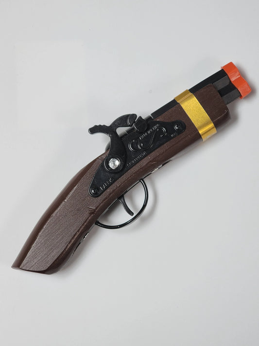 Parris Over and Under Single Shot Cap Gun Pistol – Wooden Toy Cap Gun (9 Inch)