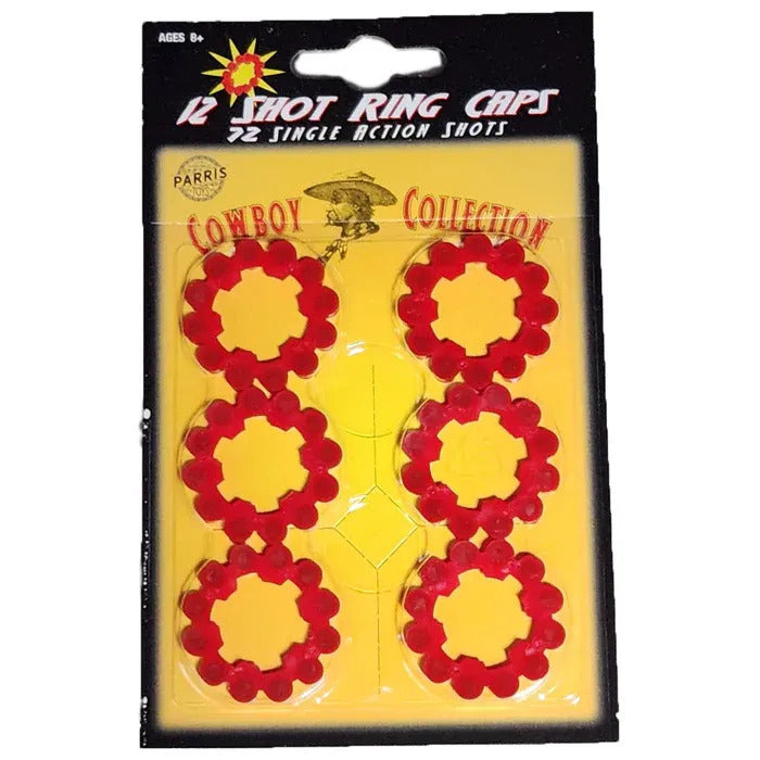 Parris 12 Shot Ring Caps Refill – 72 Shots Total (Made in Germany) Toy Cap Gun Ammo