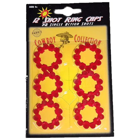 Parris 12 Shot Ring Caps Refill – 72 Shots Total (Made in Germany) Toy Cap Gun Ammo