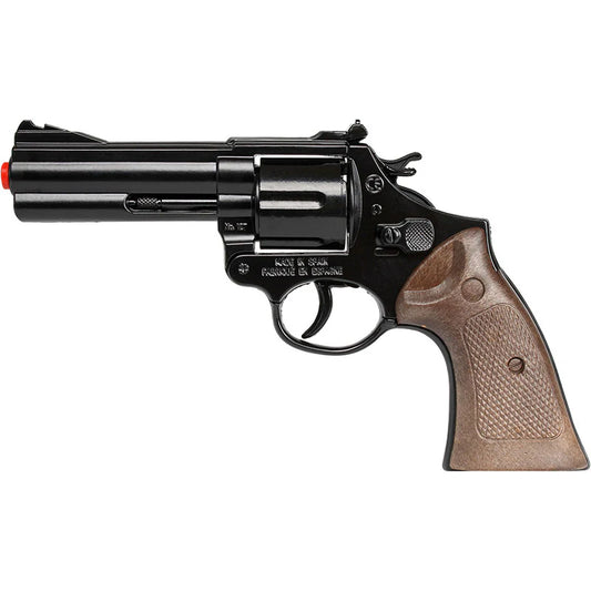 Gonher Police Detective Pistol – 12 Shot Ring Cap Toy Gun Black Made in Spain