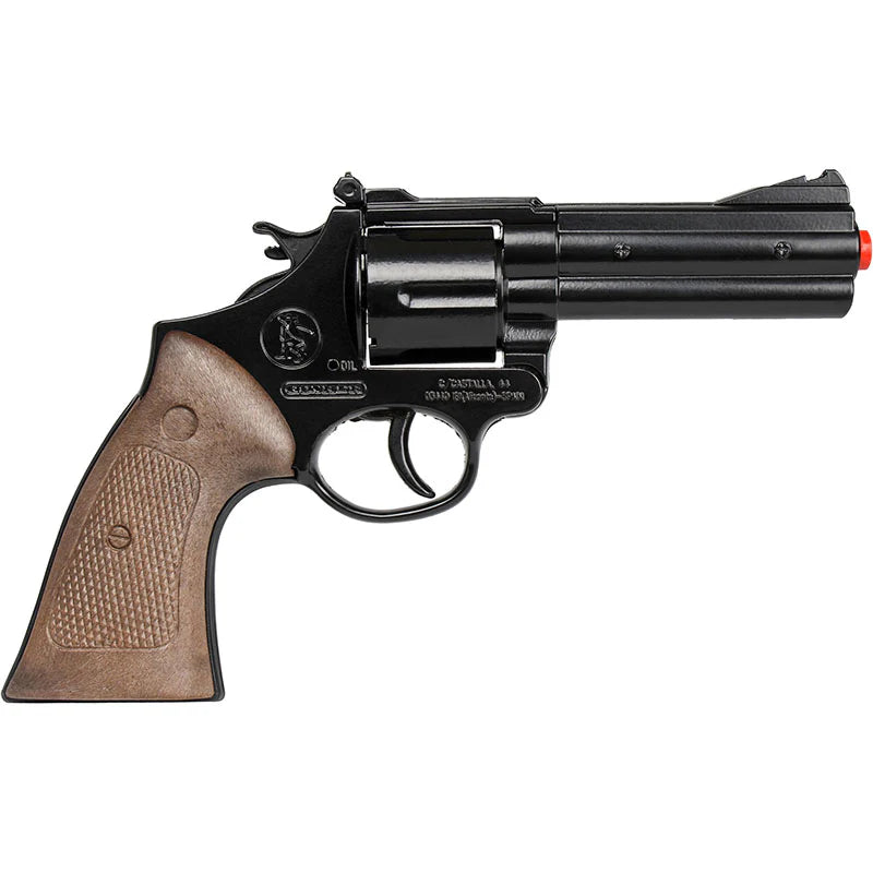 Gonher Police Detective Pistol – 12 Shot Ring Cap Toy Gun Black Made in Spain