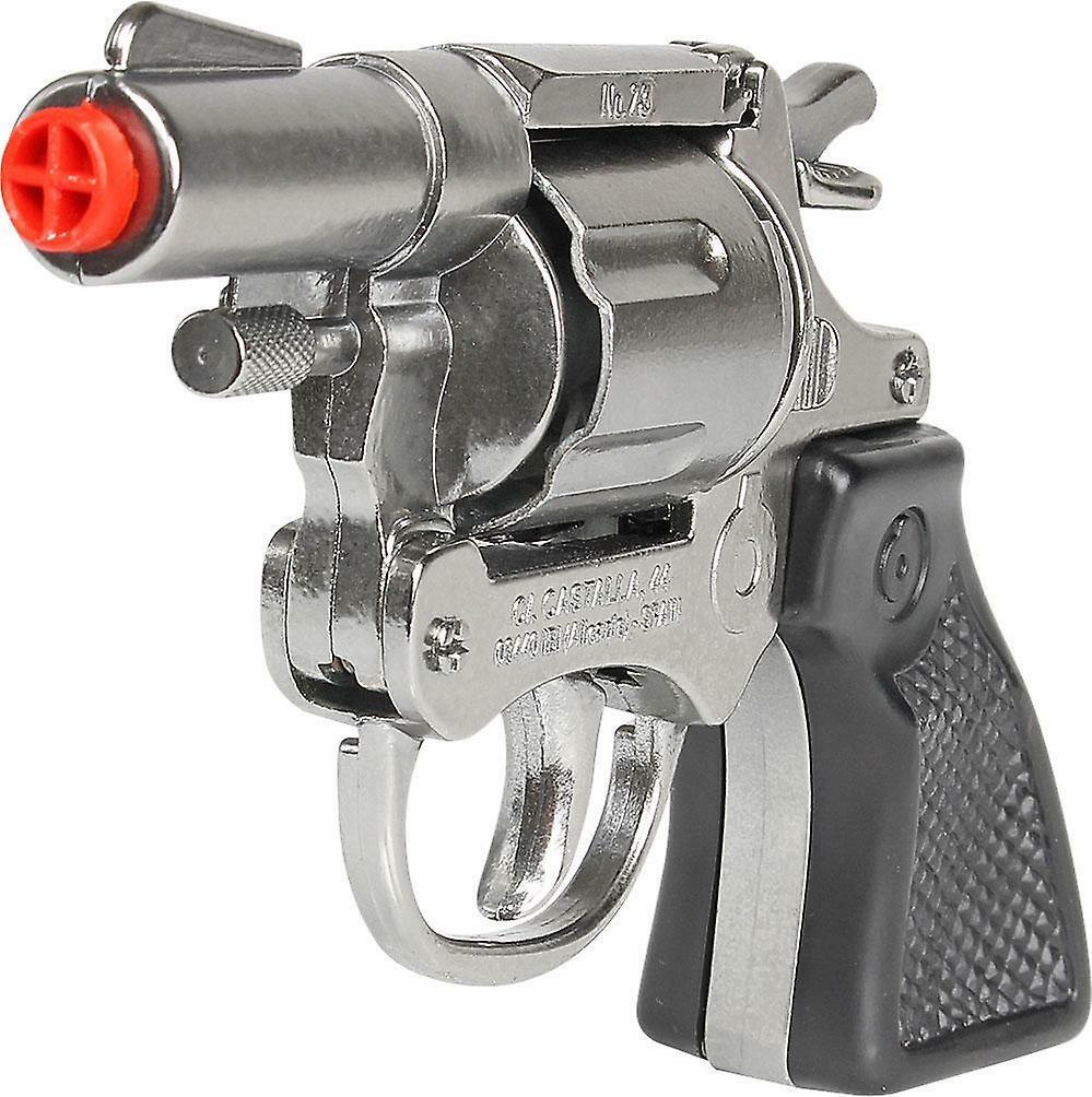 Gonher 357 Colt Detective Revolver – 8 Shot Die-Cast Toy Cap Gun Silver Made in Spain
