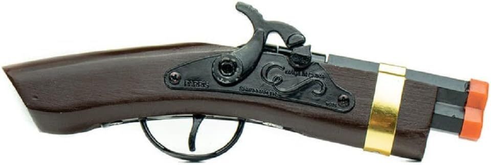 Parris Over and Under Single Shot Cap Gun Pistol – Wooden Toy Cap Gun (9 Inch)