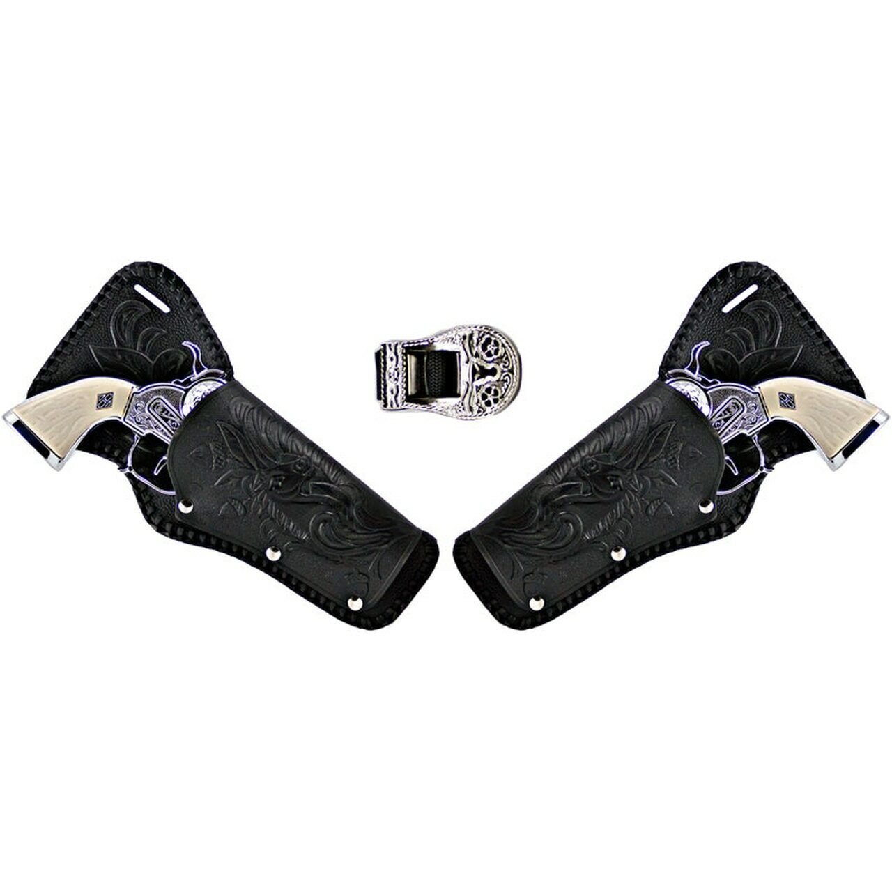 Stagecoach Double Holster Set – Roll Cap Toy Gun Set with Belt and Holsters