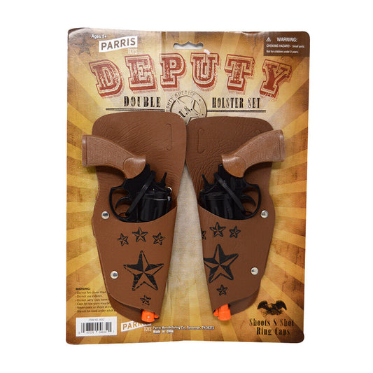 Deputy Double Holster Set – 8 Shot Toy Cap Gun Set with Belt and Holsters