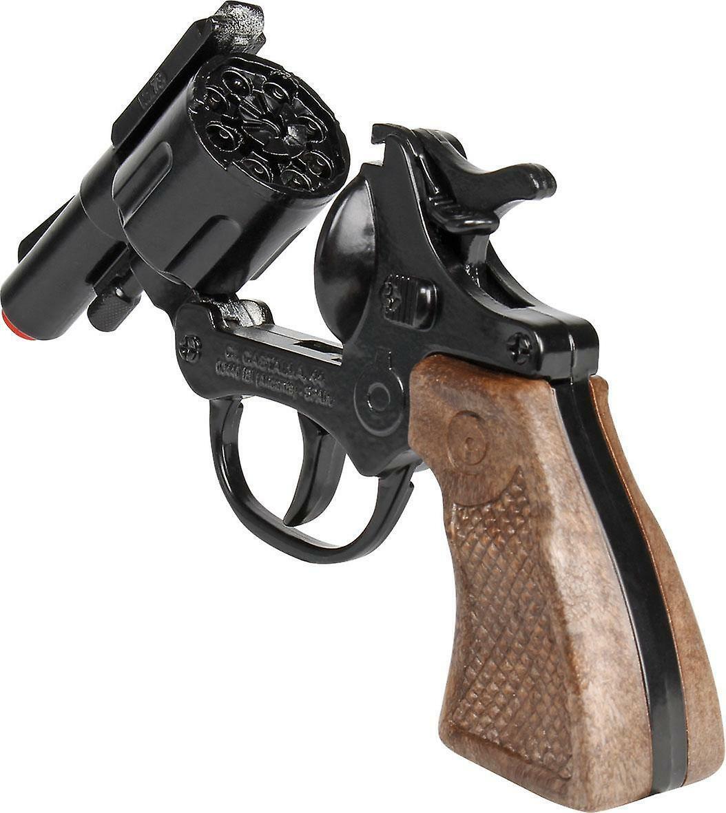 Gonher 357 Colt Detective Revolver – 8 Shot Die-Cast Toy Cap Gun Black Made in Spain