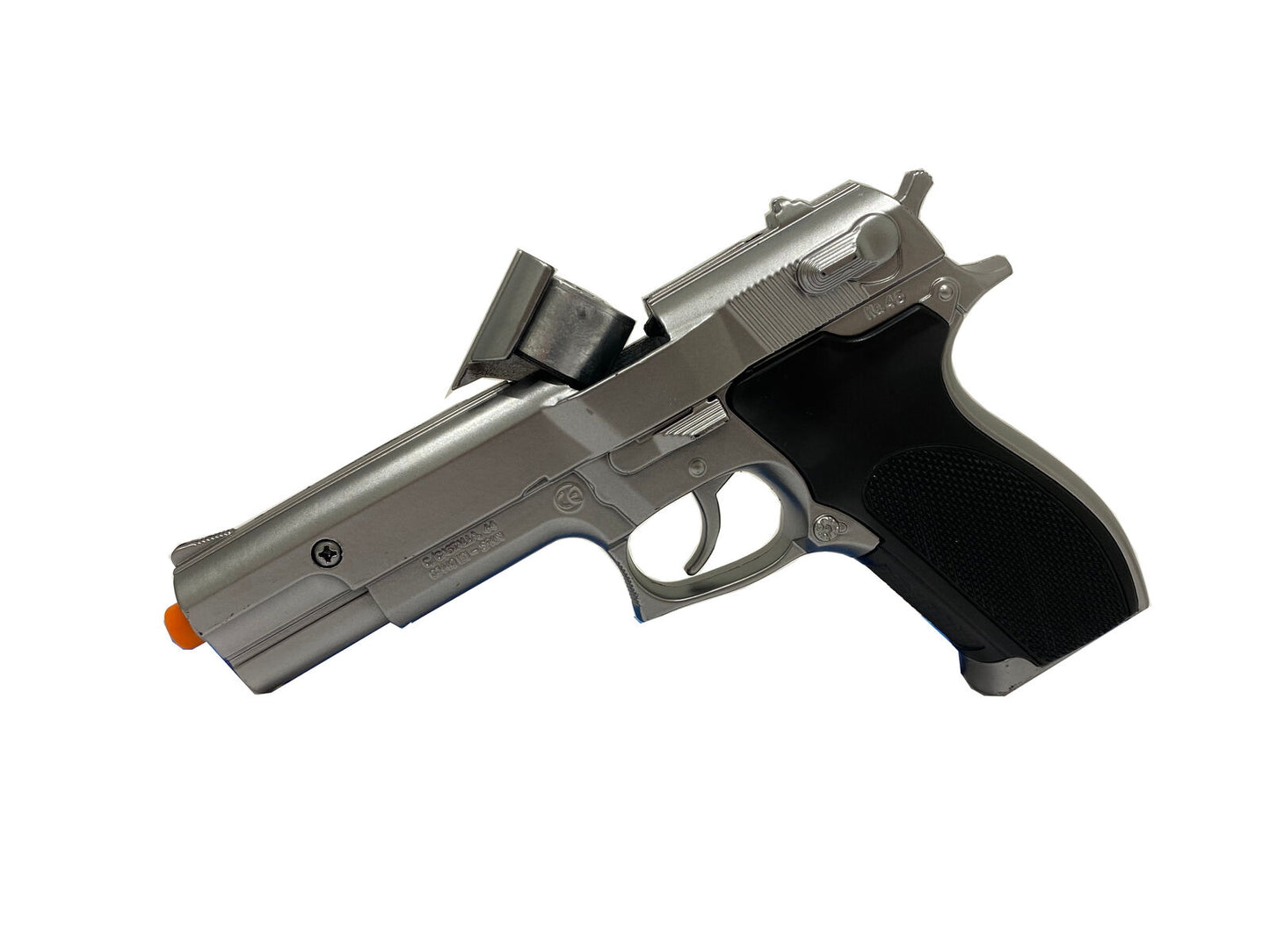 Gonher S&W Style Police Revolver – 8 Shot Die-Cast Toy Cap Gun Silver Made in Spain