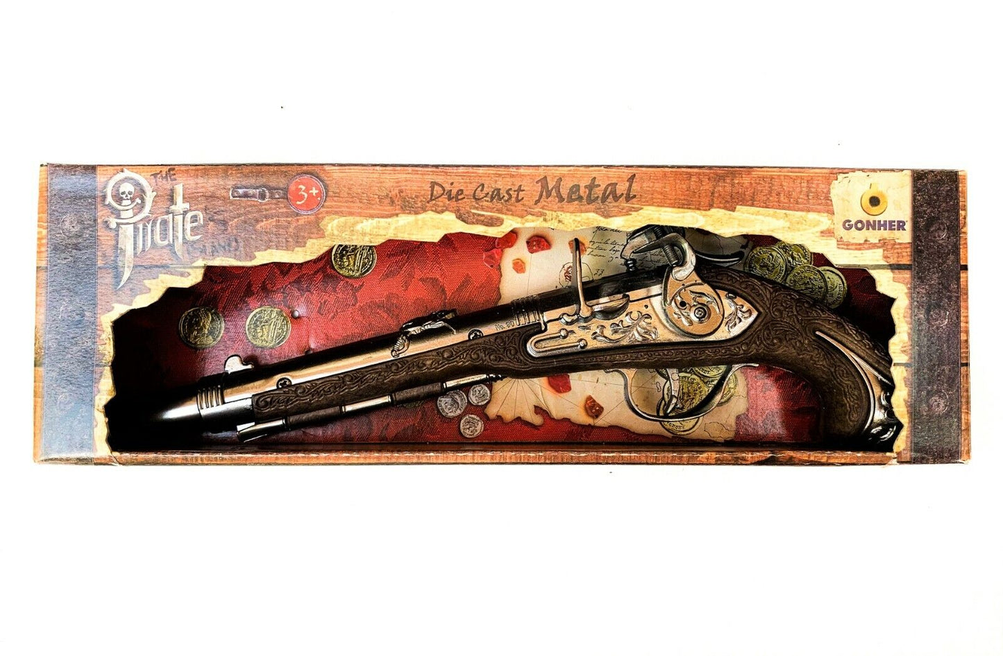 Gonher 17th Century Pirate Flintlock Pistol Replica – Non-Firing Toy Prop Made in Spain