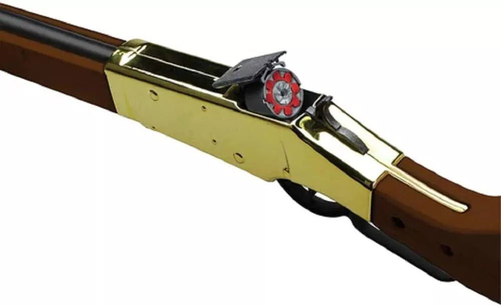 Parris Golden Ranger Lever Action Rifle – 8 Shot Cap Gun Toy with Wood-Style Stock