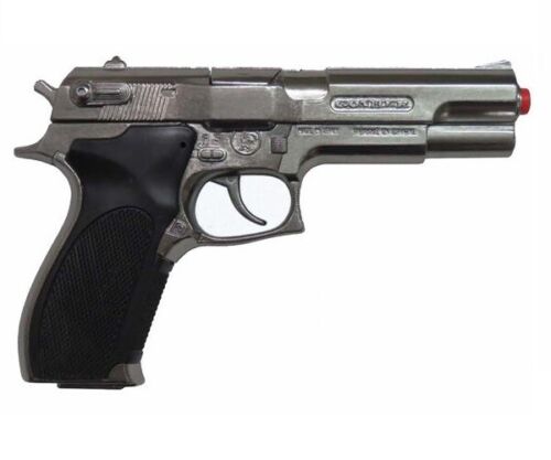 Gonher S&W Style Police Revolver – 8 Shot Die-Cast Toy Cap Gun Silver Made in Spain
