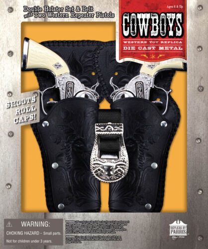Stagecoach Double Holster Set – Roll Cap Toy Gun Set with Belt and Holsters