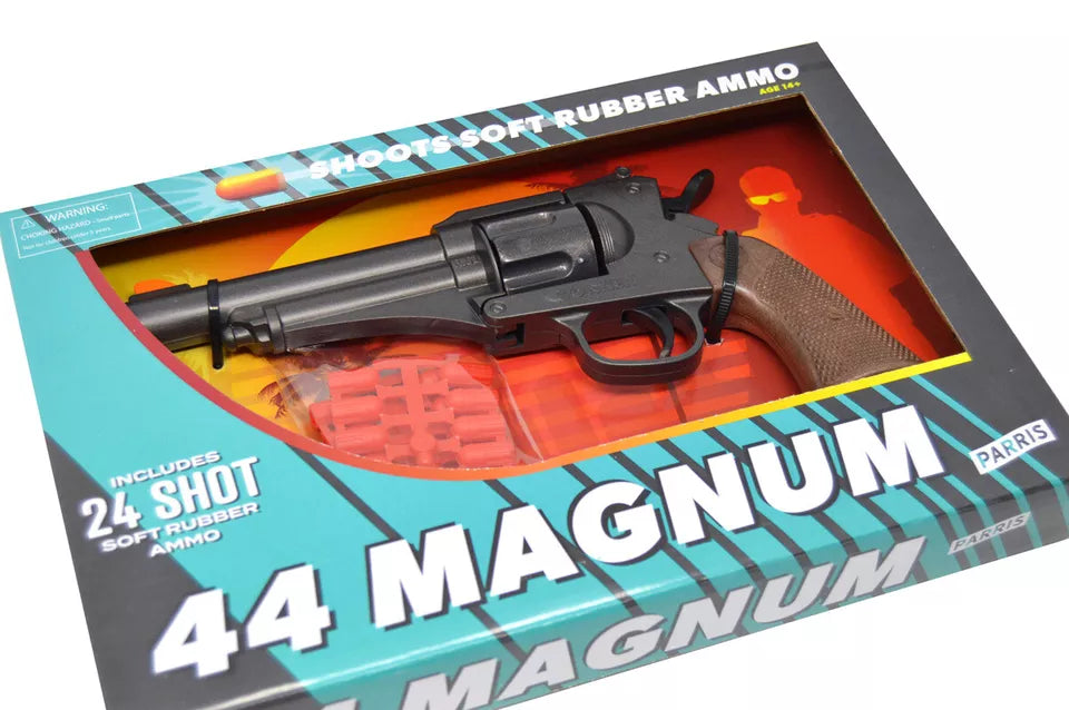 Parris 44 Magnum Revolver Dart Gun Toy – Plastic Replica Pistol with 24 Soft Rubber Darts