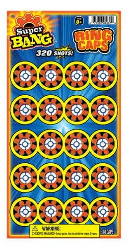 Super Bang 8 Shot Ring Caps Refill – 320 Shots Total Toy Cap Gun Ammo