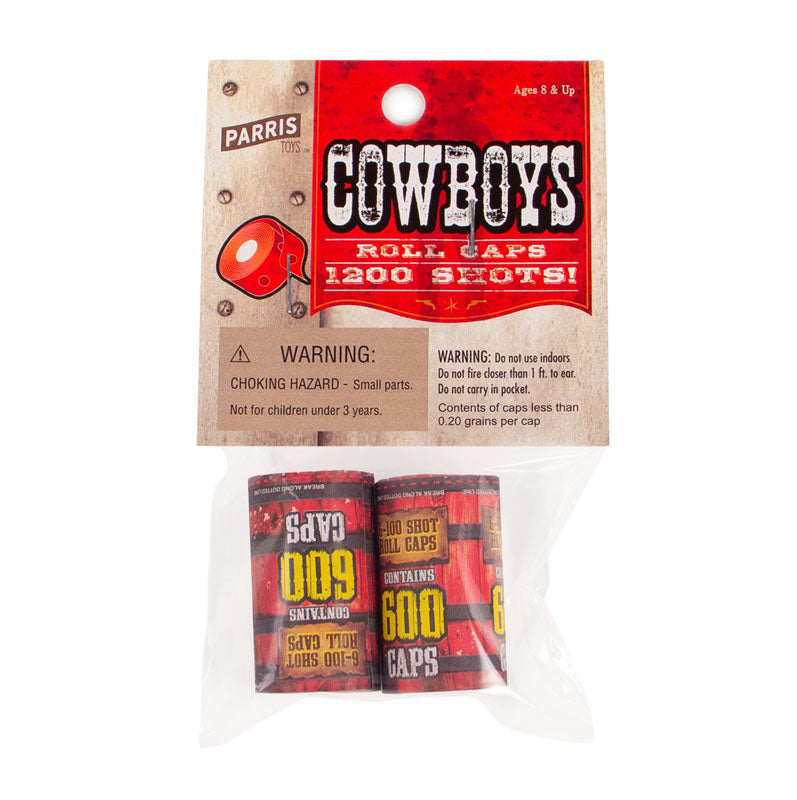 Parris Cowboys Paper Roll Caps Refill – 1200 Shots Total (Made in Germany) Toy Cap Gun Ammo